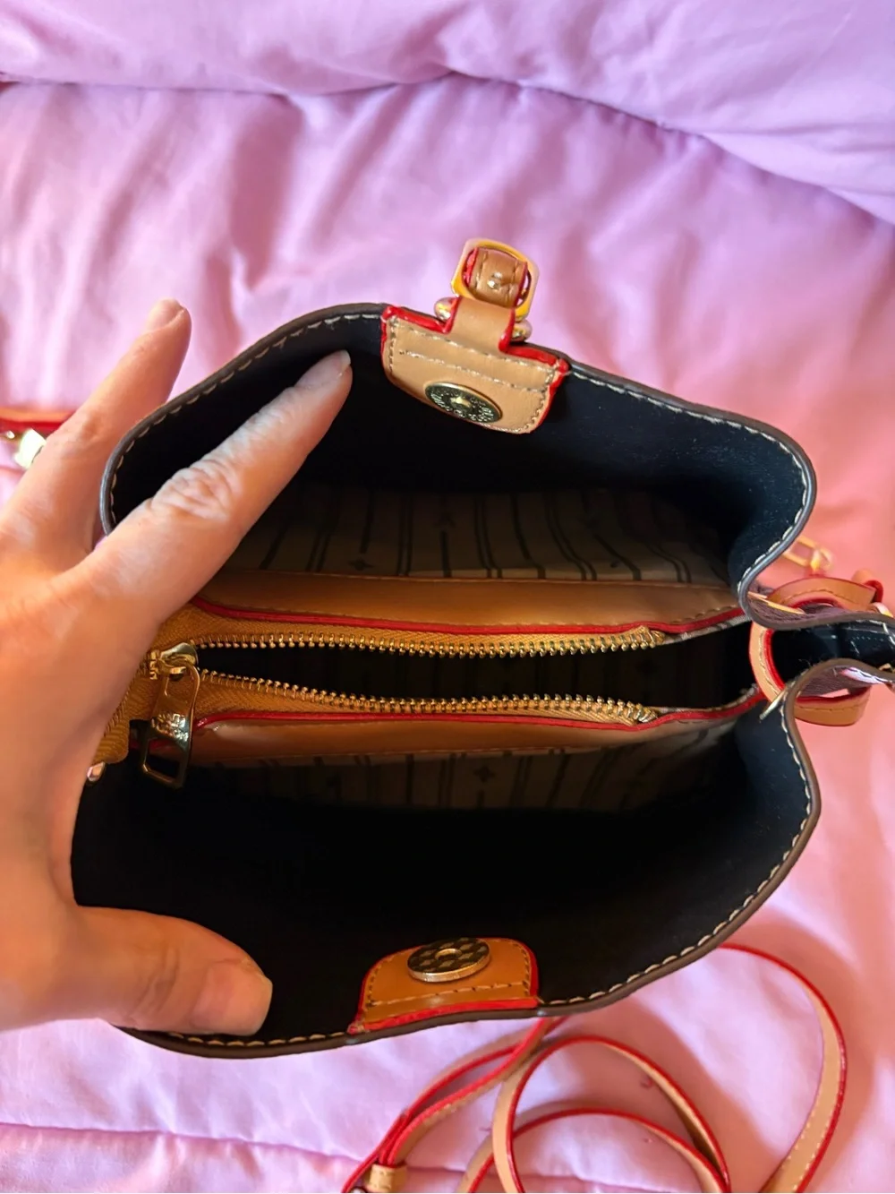 Brown cherry blossom bag - Picture 5 of 5